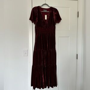 Anthropologie somerset maxi wine